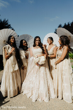 A Bride Framed by Sisterhood