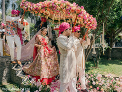 Beneath Blossoms, She Arrives