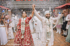 Celebrating Love: A Joyous Wedding Exit Full of Color