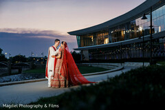 A Twilight Embrace in Red and Ivory