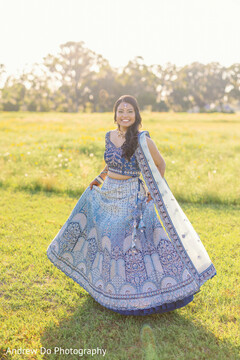 Dancing in the Sun: A Bride’s Joy in Blue