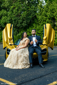 Riding into Forever: A Glamorous Wedding Moment