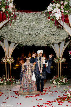 A Royal Recessional Under White Blooms