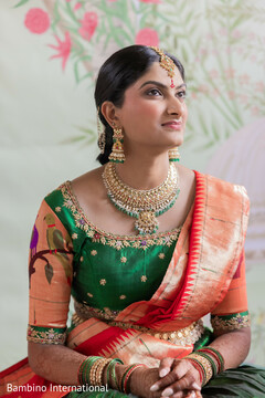 A Maharani Glowing in Silk and Gold