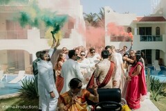 A Baraat Bursting with Color and Energy