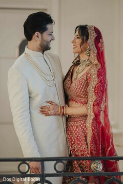 Romance Woven in Ivory and Crimson