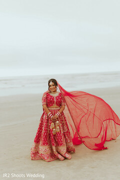 A Crimson Veil Across the Shoreline