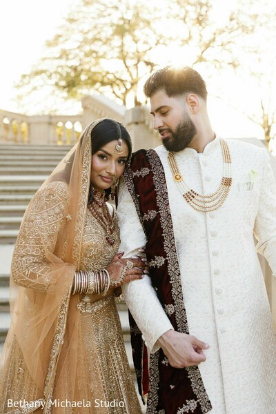 lehenga,sherwani,couple photo,bridal fashion,groom fashion,wedding attire