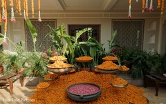 Vibrant Marigold Decor with Flower Petals
