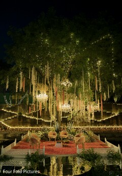 Outdoor Decor with Tree and Stage Setup