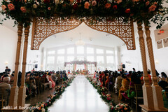 Grand Indian Wedding Ceremony with Floral Mandap and Aisle Decor
