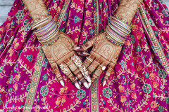 Intricate Bridal Mehndi Hands with Colorful Bangles