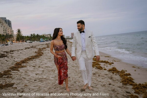 beach,couple,fashion,romantic walk,pre-wedding,crop top,skirt,suit,evening attire