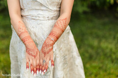 Bridal Mehndi Adorns Arms in Close-Up Shot