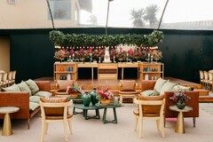 Lush Floral & Decor for an Outdoor Reception Lounge