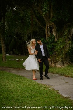 Couple's Outdoor Stroll with Red Heels