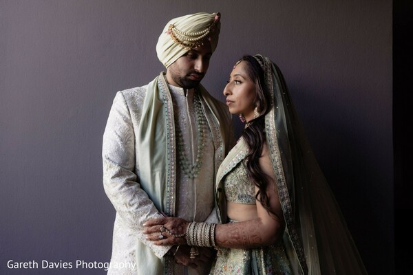 couple,light green attire,bangles,portrait