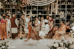 Wedding Ceremony with Candlelit Backdrop
