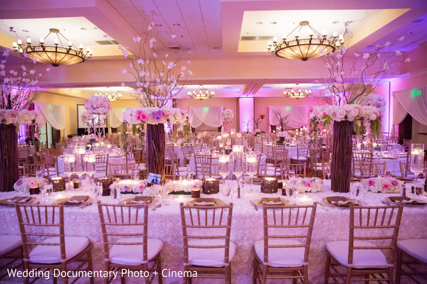 indian wedding reception floral and decor