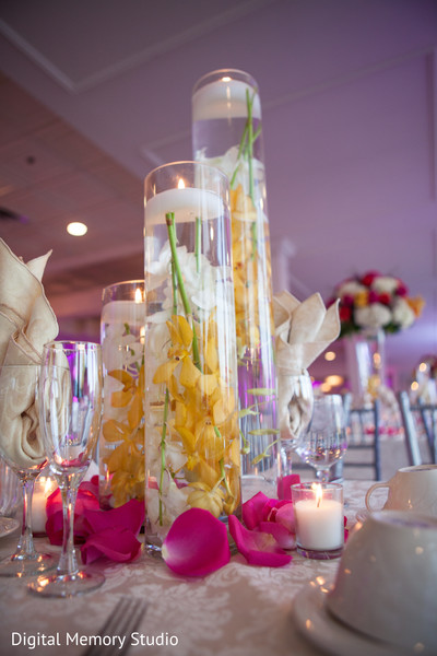 indian wedding reception floral and decor