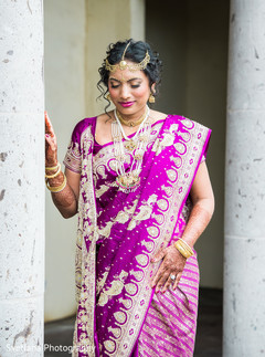 Bengali bride with purple sari Bengali bride with purple sari