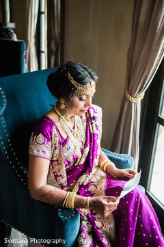 Bengali bride with purple sari Bengali bride with purple sari