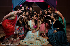 Beautiful Indian bride and her bridesmaids Beautiful Indian bride and her bridesmaids