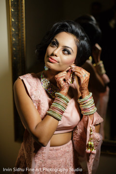 Beautiful Indian Bride getting ready for the Ceremony indian bride,indian wedding details,indian wedding