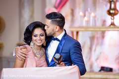 Indian Bride and Groom at their Wedding Reception Indian Bride and Groom at their Wedding Reception
