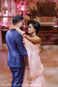 Beautiful Couple dancing at their Indian Wedding Beautiful Couple dancing at their Indian Wedding