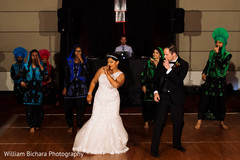 Bride and Groom with Bhangra Team Bride and Groom with Bhangra Team