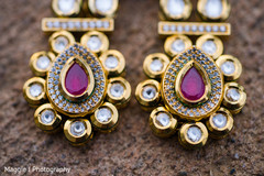 Exquisite gold and diamond indian bridal earrings. Exquisite gold and diamond indian bridal earrings.