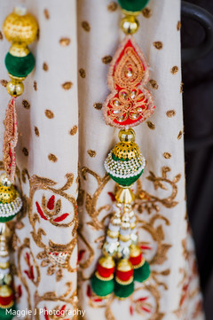 Indian bride lengha detail. Indian bride lengha detail.