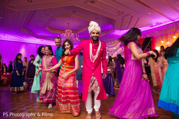 Bride and groom in Sangeet