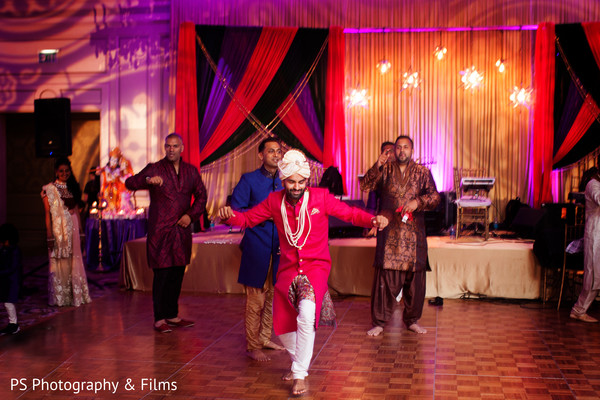 Bride and groom in Sangeet