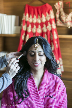 Beautiful indian bride getting ready for her wedding ceremony. Beautiful indian bride getting ready for her wedding ceremony.