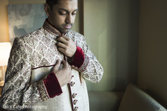 Indian groom getting ready . Indian groom getting ready .
