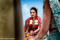 Indian bride wearing her rose garland. Indian bride wearing her rose garland.
