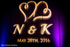 Elegant classic monogram lightning. indian wedding reception lighting,indian wedding,ndian wedding reception