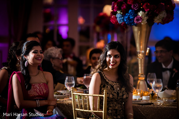 Guests enjoying of the wedding reception.