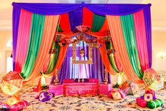 Beautiful colorful draped garba stage. Beautiful colorful draped garba stage.