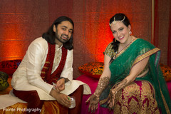 Indian couple during Mehndi party Indian couple during Mehndi party