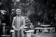 Beautiful black and white capture of indian groom. indian groom,indian wedding photography session,indian wedding ceremony
