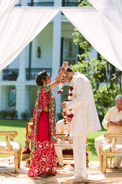 Indian Bride and Groom Portrait Indian Bride and Groom Portrait