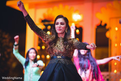 Sangeet party guests dancing. indian pre-wedding celebrations,indian sangeet,dj & entertainment