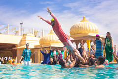Indian wedding pool party. Indian wedding pool party.