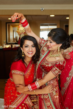 Indian Bride with Family Member Indian Bride with Family Member
