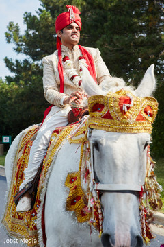 Indian Groom at Baraat Ceremony Indian Groom at Baraat Ceremony