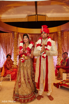 Indian Bride and Groom Wedding Day Portrait Indian Bride and Groom Wedding Day Portrait