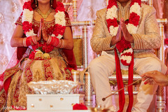 Indian Bride and Groom Wedding Day Portrait Indian Bride and Groom Wedding Day Portrait